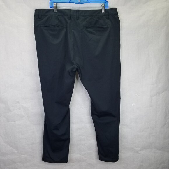 Rhone Commuter Pants Men's 40 Classic Straight Leg Black Stretch Chino Pockets - Picture 8 of 16